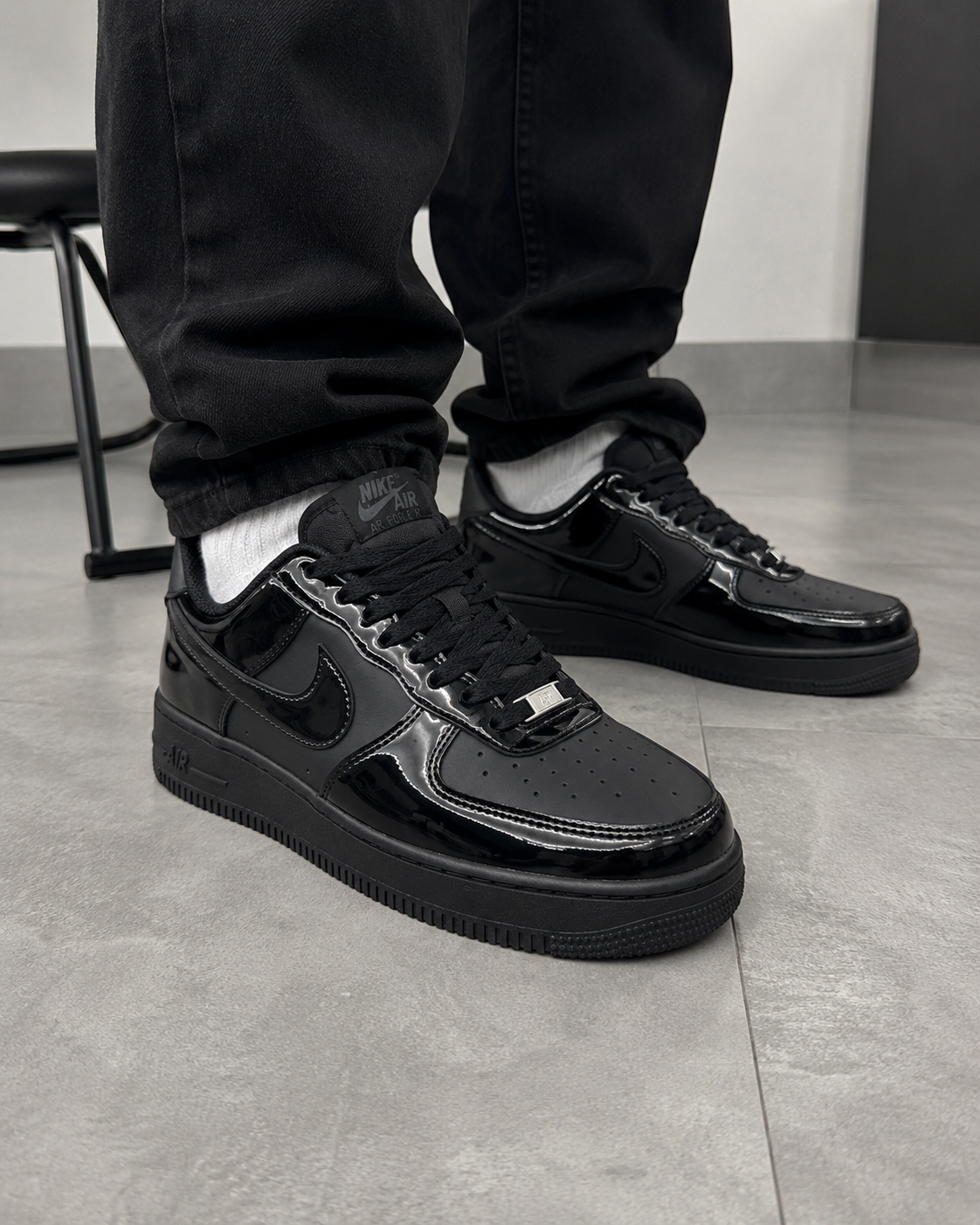 Nike Air Force Black Patent