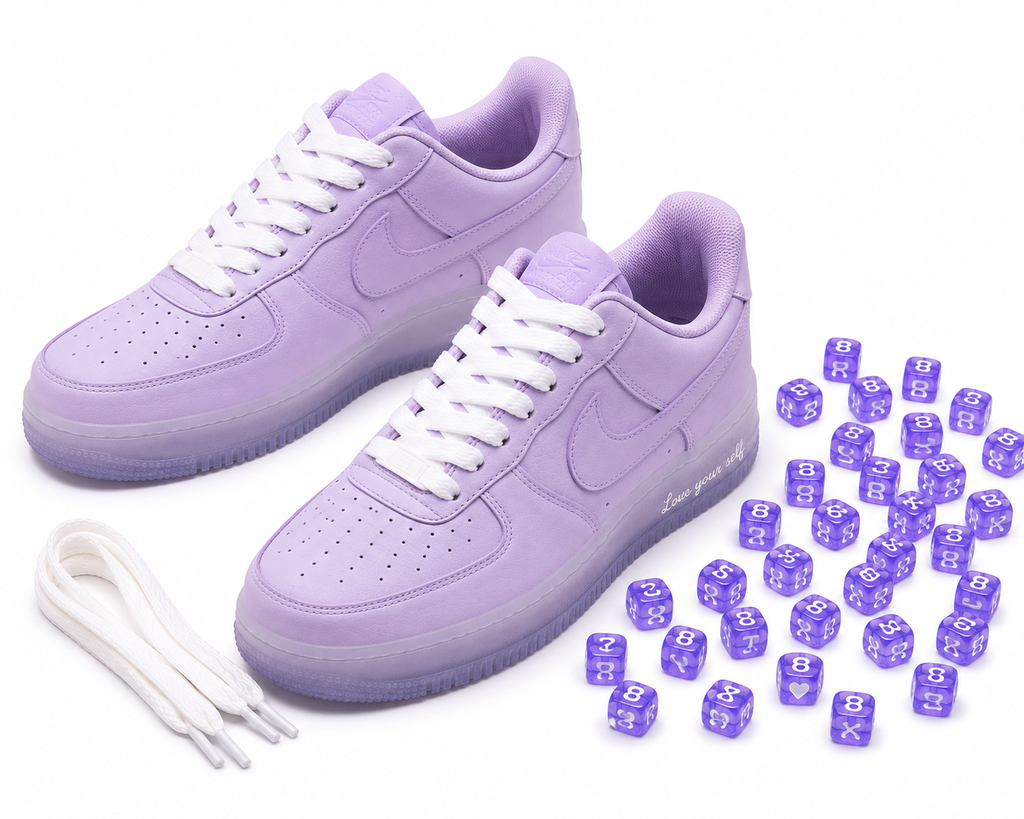 Nike Air Force 1 Love Yourself Lila