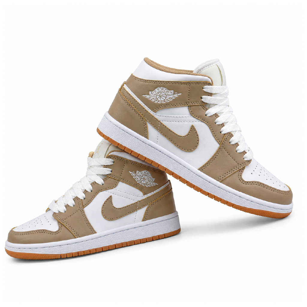 Nike Air Jordan 1 Mid Tan - Dama