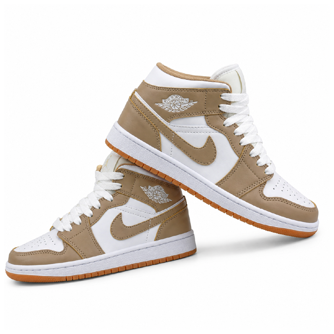Nike Air Jordan 1 Mid Tan - Dama